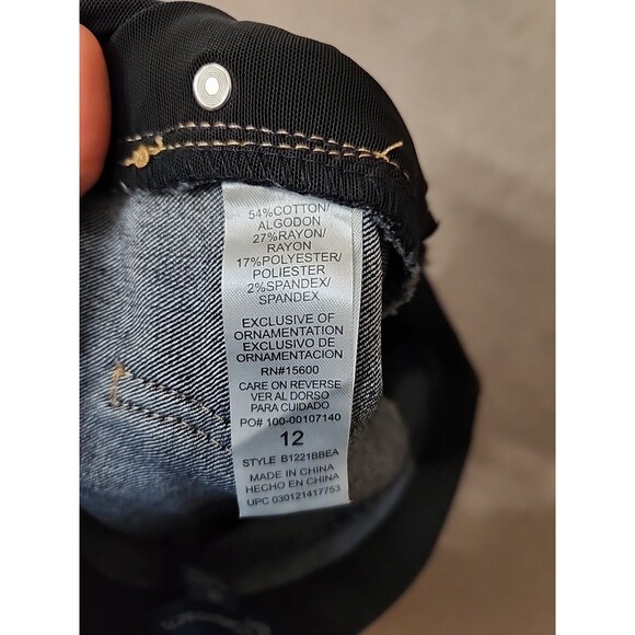 Democracy Ab Solution Bootcut Jeans Womens 12 Blue Dark Wash Slimming Stretch - Picture 7 of 8